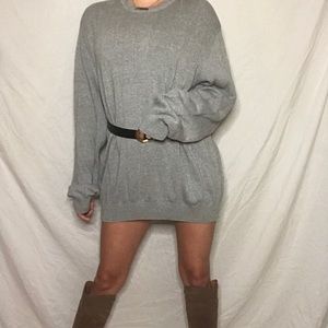 Grey ribbed sweater